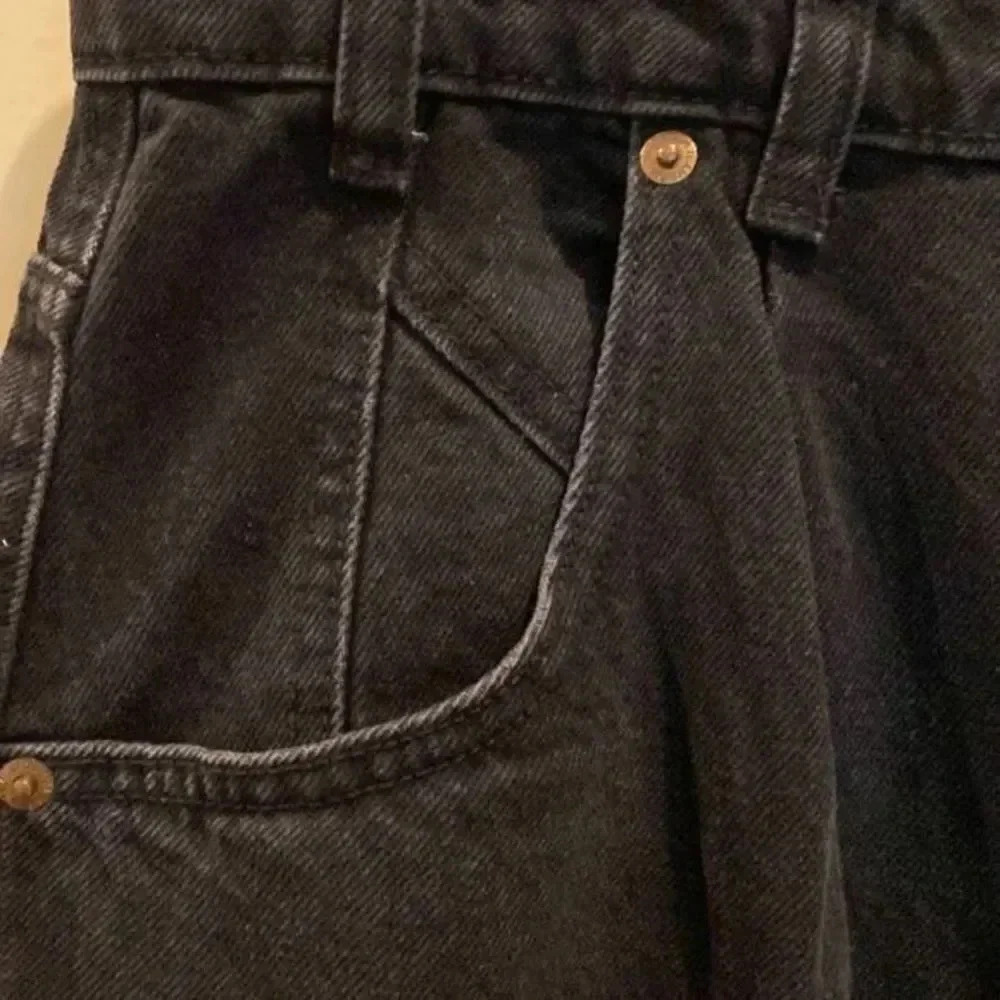 Zara Black Denim Relaxed Baggy Snap-Ankle Jeans - Picture 13 of 14